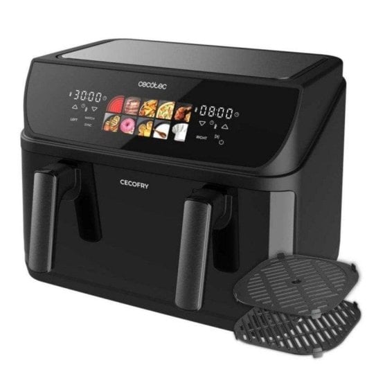 Friteuse à air Cecotec Cecofry&Grill Duoheat 10000 10L 2800W double cuve grill pizza