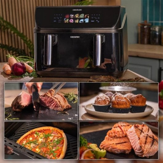 Freidora de aire Cecotec Cecofry&Grill Duoheat 10000 10L 2800W doble cubeta grill y pizza