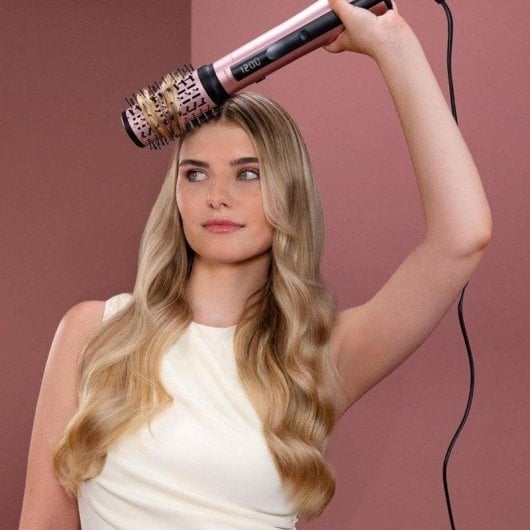 Cepillo de Aire CeramicCare 3in1 AirBrush Iónico Pantalla Digital 1200W 3 Accesorios Reacondicionado