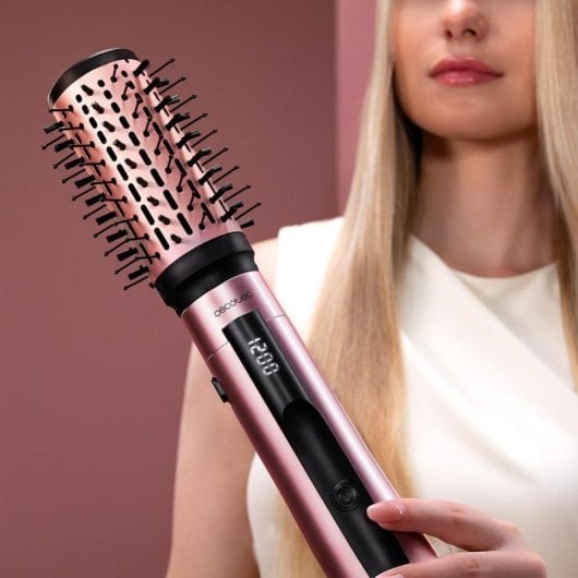 Escova de Ar CeramicCare 3in1 AirBrush 1200W Iónica Digital 3 Modos 3 Acessórios