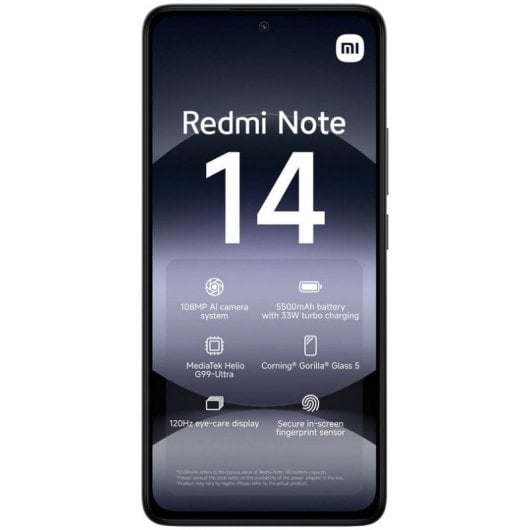 Xiaomi Redmi Note 14 4G 8/256GB Negro Medianoche Libre Versión Importada Europea