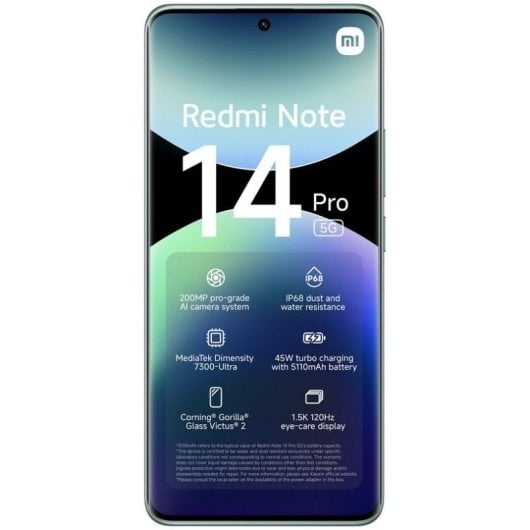 Xiaomi Redmi Note 14 Pro 5G 8/256GB Verde Coral Libre Versión Importada Europea