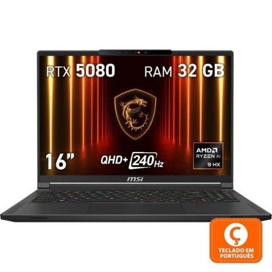MSI STEALTH A16 AI+ A3XWIG-210XPT AMD Ryzen AI 9 HX 370/32GB/1TB SSD/RTX5080/16" (PT)