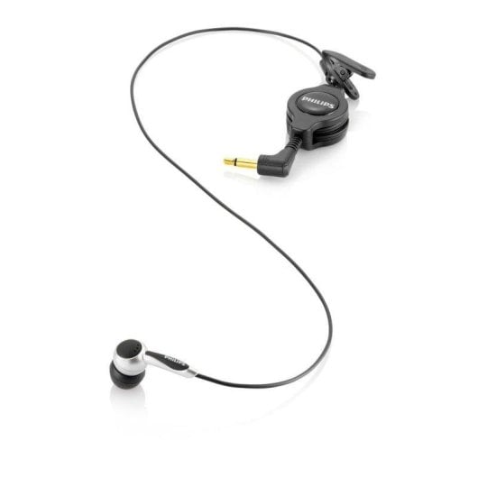 Auriculares Philips LFH9162/00 com fio, In-ear, Gravação de Chamadas e Música, Preto e Prata