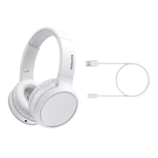 Auriculares Philips 5000 Series TAH5205WT/00 inalámbricos Bluetooth para música plegables blancos