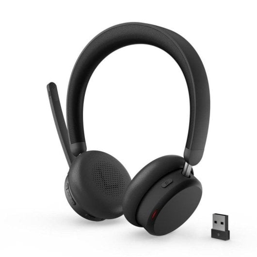 Auricolari Lenovo 6550 wireless Bluetooth con Cancellazione Rumore per ufficio e chiamate neri