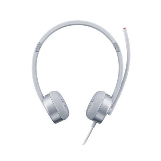 Auriculares Lenovo 100 con cable Jack 3,5 mm para oficina y call center, color plata