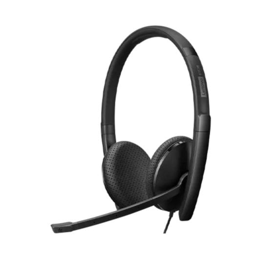 Auriculares Lenovo 4XD1M39028 com fio USB-C com Cancelamento de Ruído e microfone preto