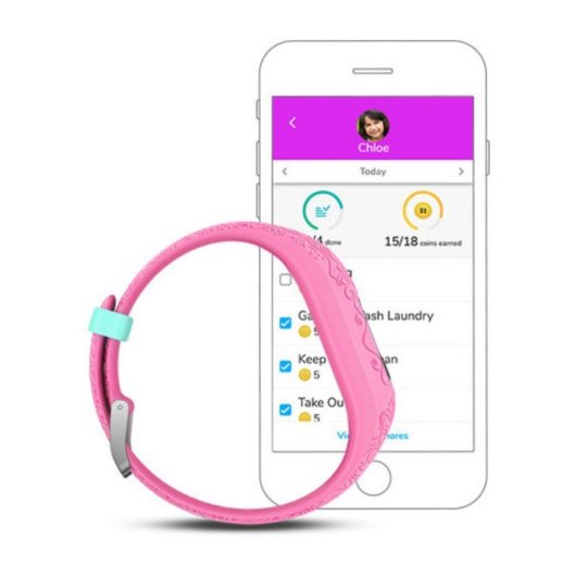 Bracelet d'activité Garmin Vivofit Jr.2 Bluetooth MIP Rose 365 jours Etanche suivi du sommeil et podomètre