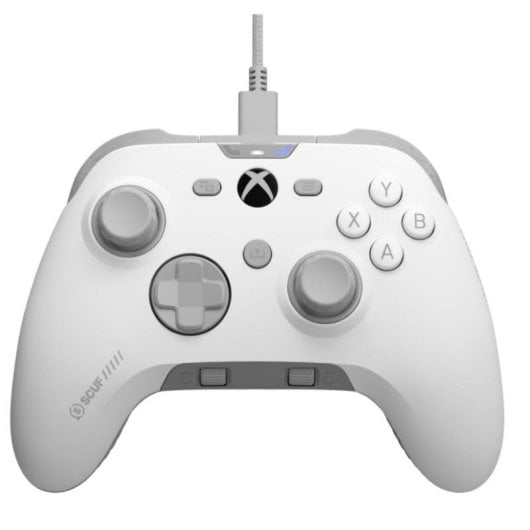Manette SCUF Valor Pro White Câblée Effet Hall 4 Palettes Audio Pro Xbox