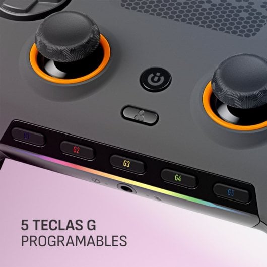 Manette sans fil SCUF Envision HE, joysticks blancs, RGB à effet Hall, macros, gris PC