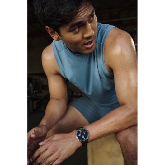 Amazfit Balance 2 XT Bluetooth GPS 47mm AMOLED Preto Resistente à Água 5ATM Monitor Cardíaco Sono Stress