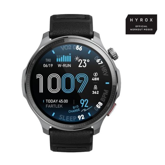 Amazfit Balance 2 XT GPS Bluetooth 47,4mm AMOLED Preto Resistente Água 5ATM Pulsómetro Sono