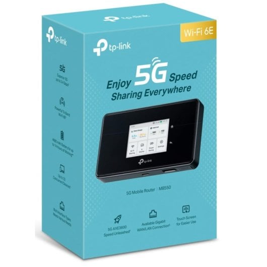 Router TP-Link M8550 5G WiFi 6 200 Mbit/s Portable Ecran Batterie 4680 mAh