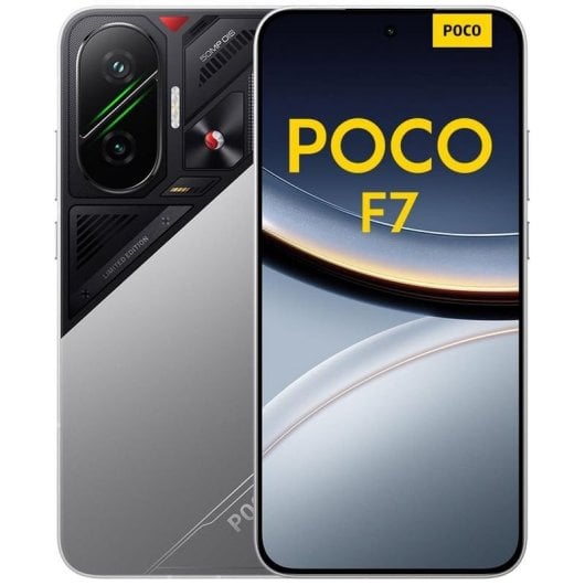 POCO F7 5G 12GB 512GB 6.83" AMOLED Snapdragon 8s Gen 4 6500mAh 90W Plata Versión Importada Europea