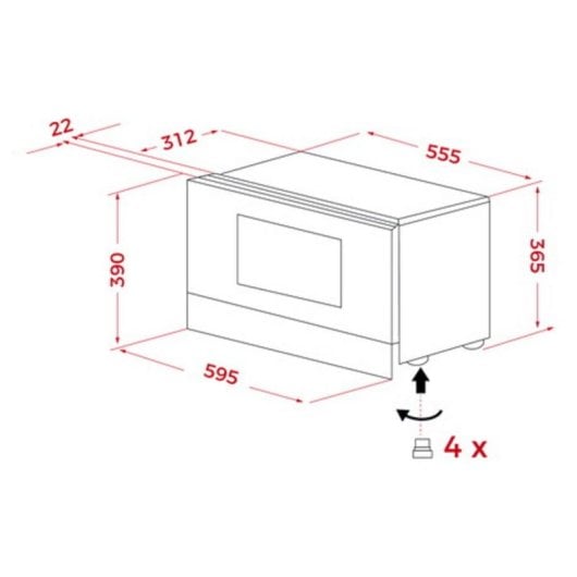 Microondas Teka NEO MS 6220 BIS L FBK 22 Litros 2700W con Grill Integrado Pantalla Digital