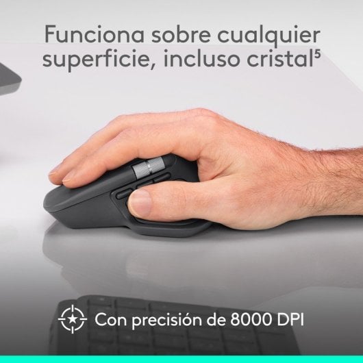 Maus Logitech MX Master 4 Wireless RF Bluetooth 8000 DPI Graphit Ergonomisch programmierbar
