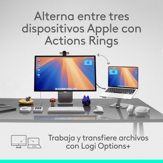 Souris Logitech MX Master 4 Bluetooth Laser 8000 DPI Argent 8 Boutons Ergonomique