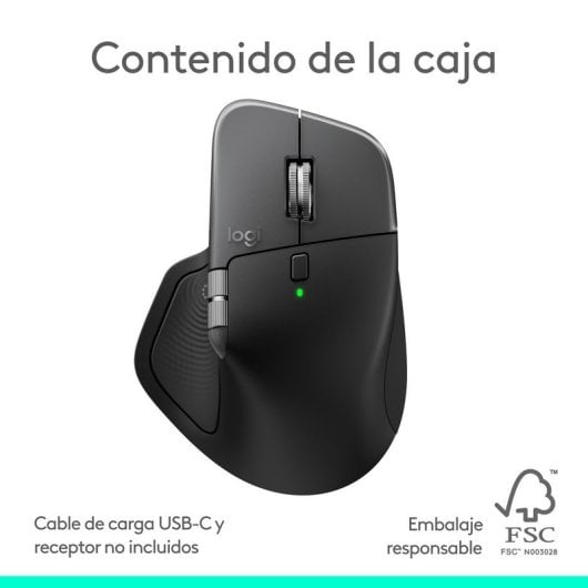 Souris Logitech MX Master 4 Bluetooth Laser 8000 DPI Argent 8 Boutons Ergonomique