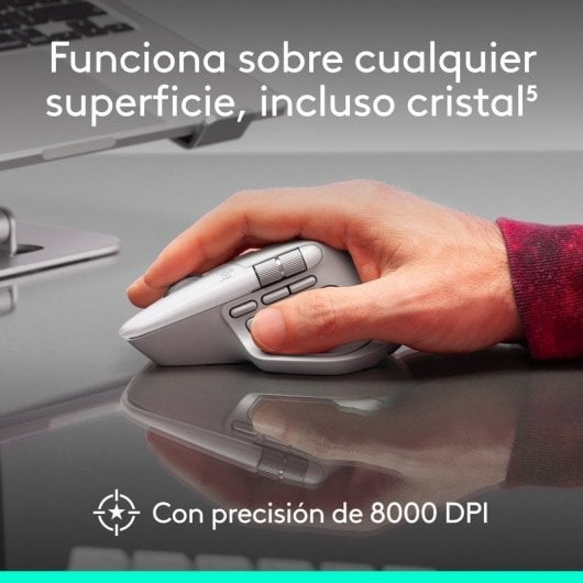 Souris Logitech MX Master 4 Bluetooth Laser 8000 DPI Argent 8 Boutons Ergonomique
