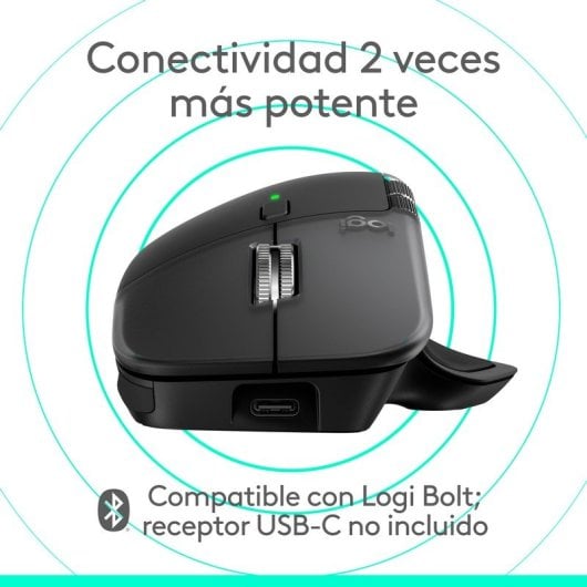 Souris Logitech MX Master 4 Bluetooth Laser 8000 DPI Argent 8 Boutons Ergonomique