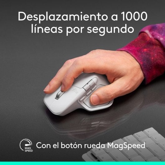Souris Logitech MX Master 4 Bluetooth 8000DPI Argent 8 Boutons Ergonomique
