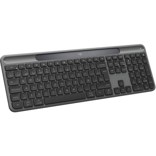Teclado de membrana Logitech Signature Slim Solar+ Layout ES sem fio solar Bluetooth grafite