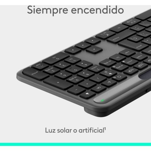 Teclado de membrana Logitech Signature Slim Solar+ Layout ES sem fio solar Bluetooth grafite