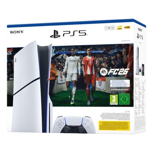 Sony PlayStation 5 Slim + EA FC 26 (téléchargeable)
