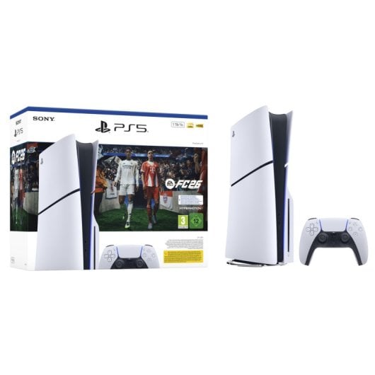 Sony PlayStation 5 Slim + EA FC 26 (téléchargeable)