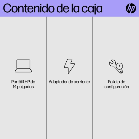 Portátil HP AI 14-hc0000ns 14" Intel Core Ultra 7 255U 16GB 1TB SSD IPS FHD Windows 11 Home Plata