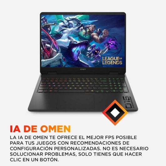 Portátil HP OMEN 16-ap0033ns 16" AMD Ryzen 9 8940HX 32GB 1TB SSD RTX 5060 8GB FreeDOS Negro