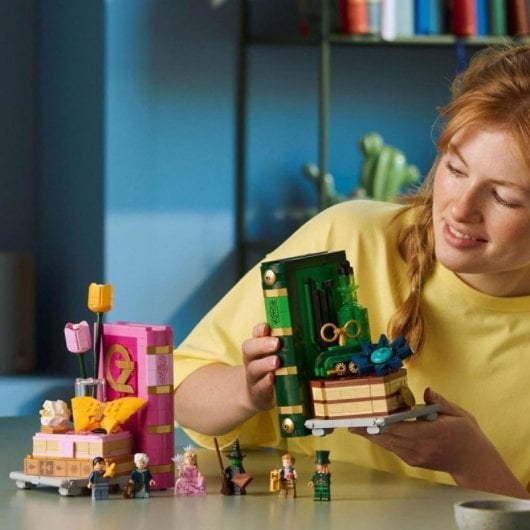 Suporte de Livros Lego 75691 Wicked Glinda e Elphaba 1327 peças 6 minifiguras