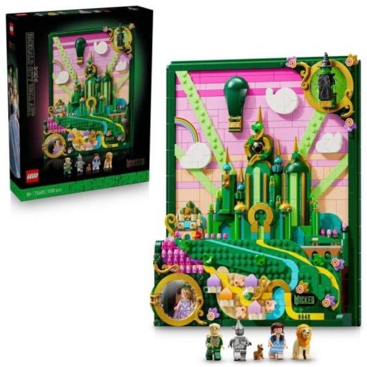 Décoration murale LEGO 75685 Wicked Emerald City 1518 pièces 6 minifigurines