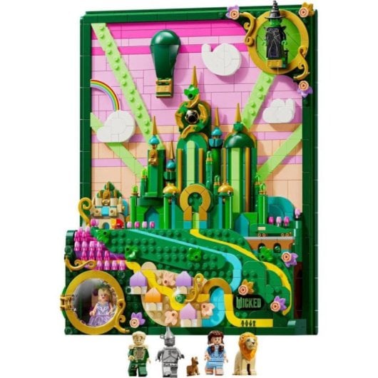 Décoration murale LEGO 75685 Wicked Emerald City 1518 pièces 6 minifigurines