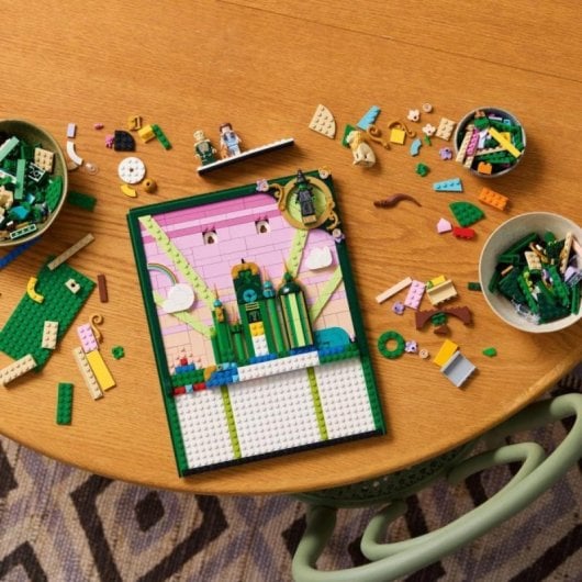 Décoration murale LEGO 75685 Wicked Emerald City 1518 pièces 6 minifigurines