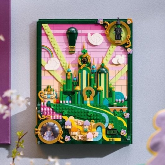 Décoration murale LEGO 75685 Wicked Emerald City 1518 pièces 6 minifigurines