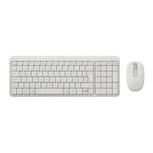 Clavier + souris membrane Logitech MK250 Layout ES sans fil Bluetooth compact blanc