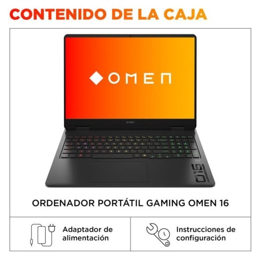 Portátil HP OMEN 16-am0039ns 16" Intel Core Ultra 7 32GB 1TB SSD RTX 5060 8GB FreeDOS
