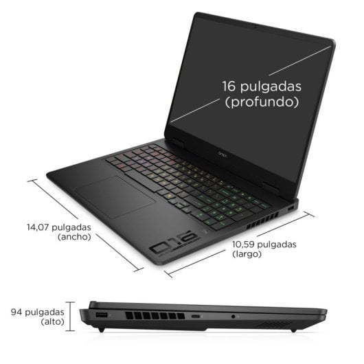 Portátil HP OMEN 16-am0039ns 16" Intel Core Ultra 7 32GB 1TB SSD RTX 5060 8GB FreeDOS