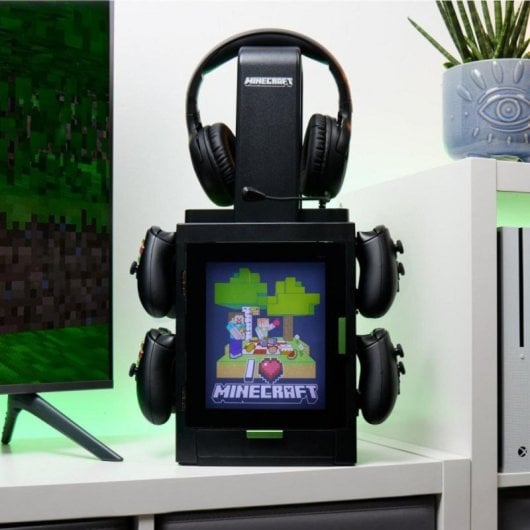 Torre de juegos y soporte de carga Numskull Games 153462 Minecraft LIGHT RGB Universal 10 fundas
