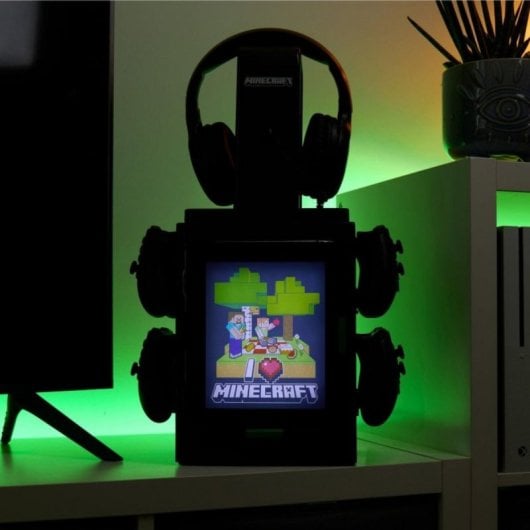 Torre de juegos y soporte de carga Numskull Games 153462 Minecraft LIGHT RGB Universal 10 fundas