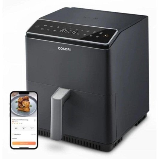 Airfryer Cosori Dual Blaze 6,4L 1700W Dubbele Verwarming 12 Programma's Wi-Fi