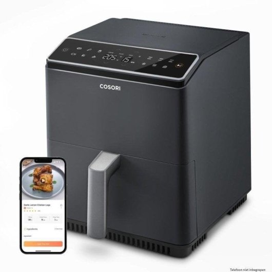 Airfryer Cosori Dual Blaze 6,4L 1700W Dubbele Verwarming 12 Programma's Wi-Fi