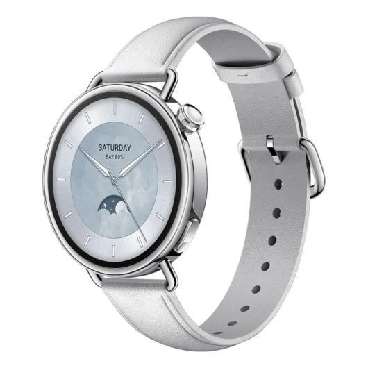 Xiaomi Watch S4 Bluetooth 41mm AMOLED Plata Correa Blanca Resistencia al Agua 5ATM SpO2 Pulsómetro