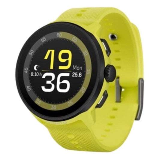 Suunto Run Bluetooth GPS 46mm AMOLED Noir Jaune M Étanche 50m Pulsomètre SpO2 Musique