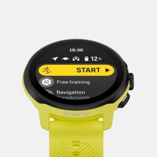Suunto Run Bluetooth GPS 46mm AMOLED Noir Jaune M Étanche 50m Pulsomètre SpO2 Musique