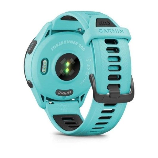 Garmin Forerunner 265 Bluetooth GPS 46mm AMOLED Noir Turquoise Résistance 5ATM SpO2