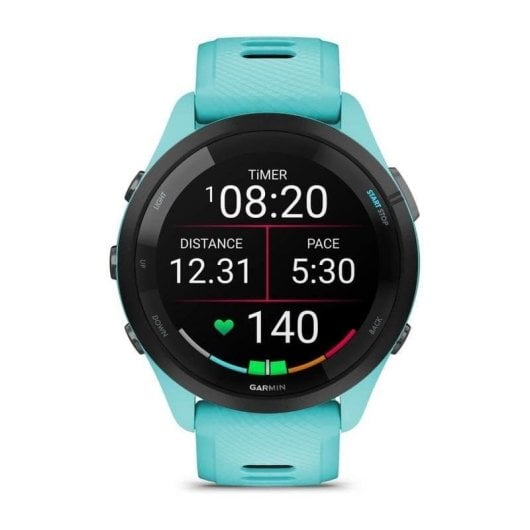 Garmin Forerunner 265 Bluetooth GPS 46mm AMOLED Preto Turquesa Tamanho Único 5ATM SpO2