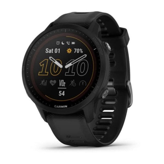 Garmin Forerunner 955 Bluetooth GPS NFC 46.5mm MIP Preto Tamanho Único Resistência à Água 5ATM SpO2